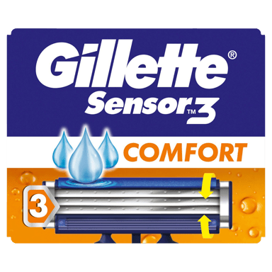 GILLETTE SENSOR 3 DISPOSABLE RAZORS 4 PACK