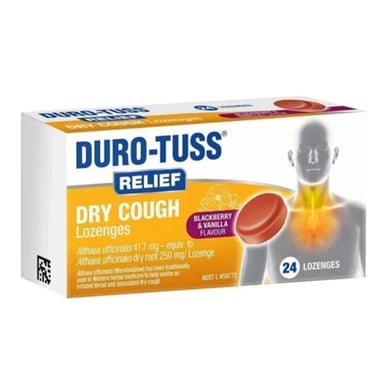 DURO-TUSS DRY COUGH BLACKBERRY & VANILLA 24 LOZENGES