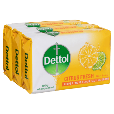 DETTOL CITRUS FRESH BODY SOAP 100G 3 PACK