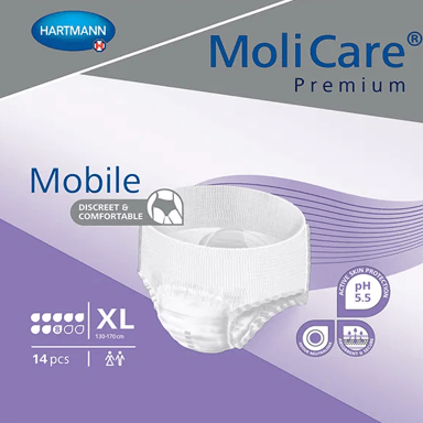 MOLICARE PREMIUM MOBILE PANTS 8D LARGE 14 PACK