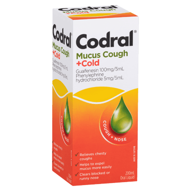 CODRAL MUCUS COUGH + COLD 200ML LIQUID