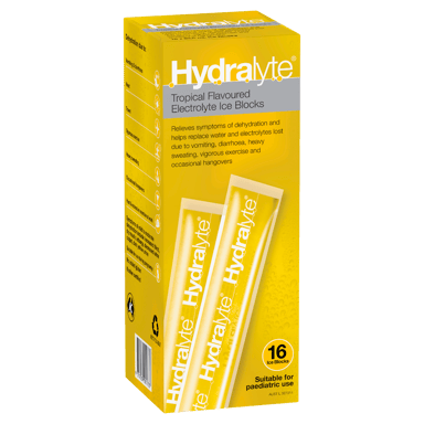 HYDRALYTE TROPICAL ICE BLOCK 16 PACK