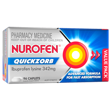 NUROFEN 200MG QUICKZORB 96 CAPLETS