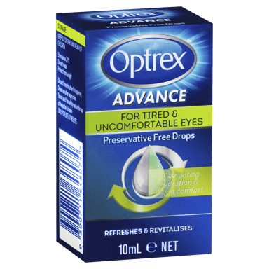OPTREX ADVANCE PRESERVATIVE FREE TIRED EYE DROPS 10ML