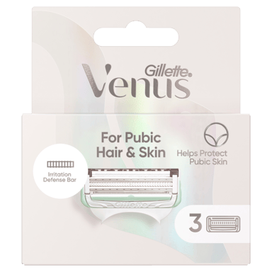 GILLETTE VENUS FOR PUBIC HAIR & SKIN REFILL BLADES 3 PACK