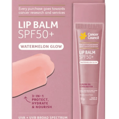 CANCER COUNCIL LIP BALM WATERMELON SPF50+ 15G