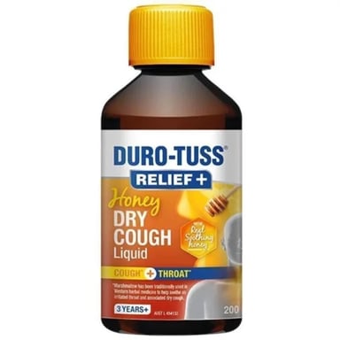 DURO-TUSS RELIEF + HONEY DRY COUGH 200ML LIQUID