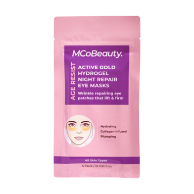 MCO BEAUTY ACTIVE GOLD HYDROGEL NIGHT REPAIR EYE MASK 5 PACK