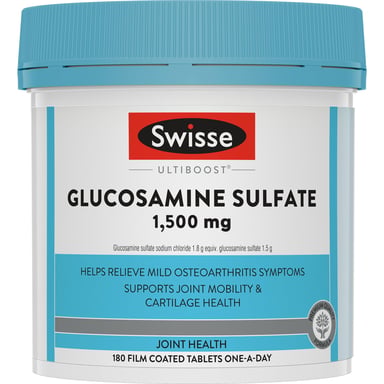 SWISSE ULTIBOOST GLUCOSAMINE SULFATE 180 TABLETS