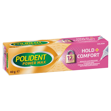 POLIDENT DENTURE ADHESIVE HOLD &COMFORT CREAM 40G