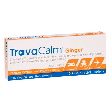 TRAVACALM GINGER TABLETS 10