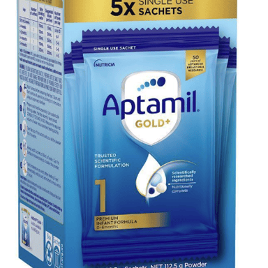 Aptamil Gold+ 1 Premium Infant Formula Sachets 22.5g X5