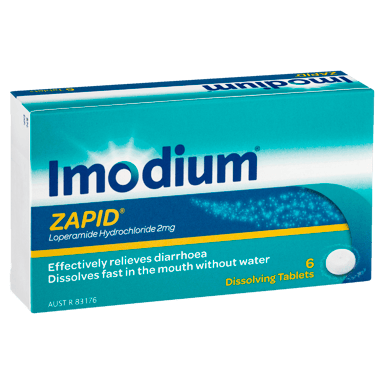 IMODIUM ZAPID DIARRHOEA RELIEF 6 TABLETS