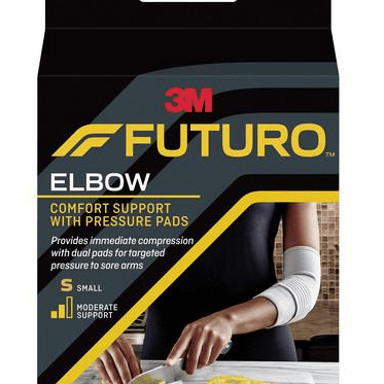 FUTURO ELBOW COMFORT SUPPORT WITH PRESSURE PADS SMALL