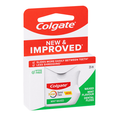 COLGATE DENTAL FLOSS TOTAL MINT WAXED 25M