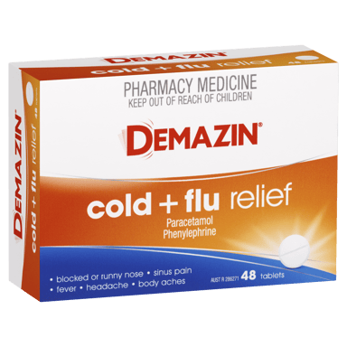 DEMAZIN COLD & FLU RELIEF PE  48TABLETS