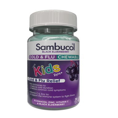 SAMBUCOL KIDS CHEWABLE TABLETS 36 PACK