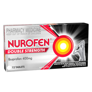 NUROFEN DOUBLE STRENGTH 400MG 12 TABLETS