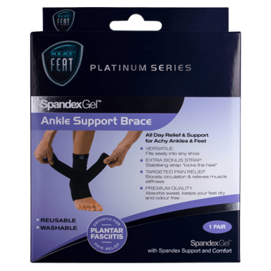 Neat Feat Spandex Gel Ankle Support Brace Medium