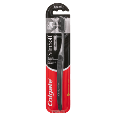 COLGATE TOOTHBRUSH SLIM CHARCOAL SOFT 1 PACK