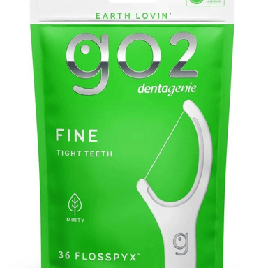 GO2 DENTAGENIE FINE FLOSS PICKS MINTY 36 PACK
