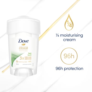 DOVE WOMEN ANTIPERSPIRANT CLINICAL PROTECT FRESH TOUCH CREAM 45ML