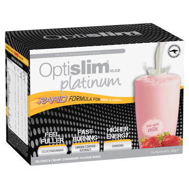 OPTISLIM VLCD PLATINUM SHAKE STRAWBERRY 25G 21 PACK