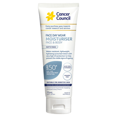 CANCER COUNCIL FACE SUNSCREEN MATT INVISIBLE WATER RESISTANT TUBE SPF50+