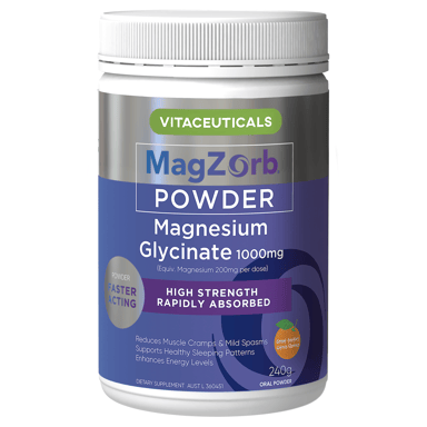 VITACEUTICALS MAGZORB MAGNESIUM GLYCINATE 1000MG 240G POWDER