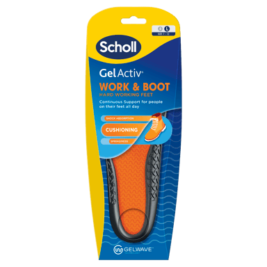 SCHOLL GEL ACTIV WORK & BOOT LARGE INSOLES