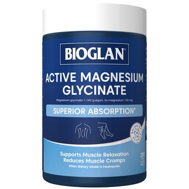 BIOGLAN ACTIVE MAGNESIUM GLYCINATE 200 TABLETS