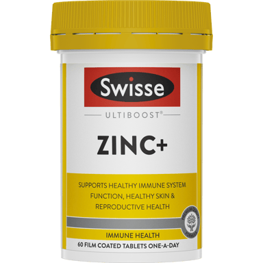 SWISSE ULTIBOOST ZINC+ 60 TABLETS