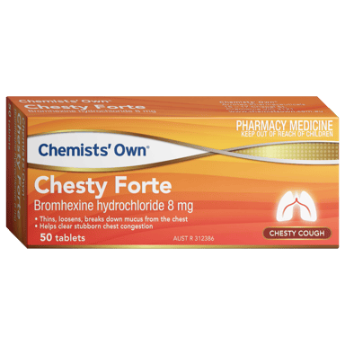CHEMIST OWN CHESTY FORTE 8MG 50 TABLETS