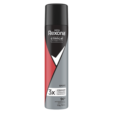 REXONA MEN CLINICAL ANTIPERSPIRANT SPORT 96HR 180ML