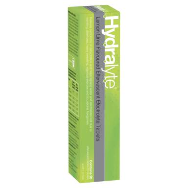 HYDRALYTE EFFERVESCENT LEMON LIME 20 TABLETS