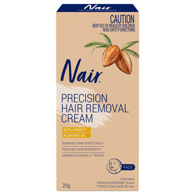 NAIR SENSITIVE PRECISION HAIR REMOVAL CREAM FACE 20G