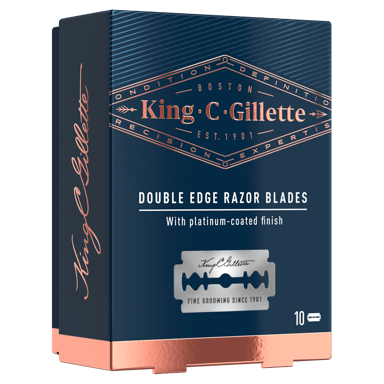 GILLETTE KING C DOUBLE EDGE BLADE 10 PACK
