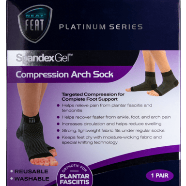 Neat Feat Spandex Gel Compression Arch Socks Large