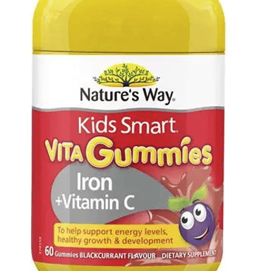 NATURES WAY KIDS SMART VITA GUMMIES IRON+VITAMIN C 60