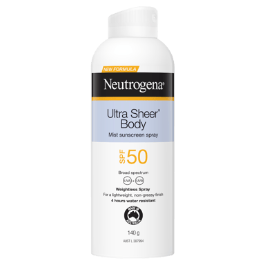 NEUTROGENA SUN ULTRA SHEER SUNSCREEN MIST SPF50+ 140G