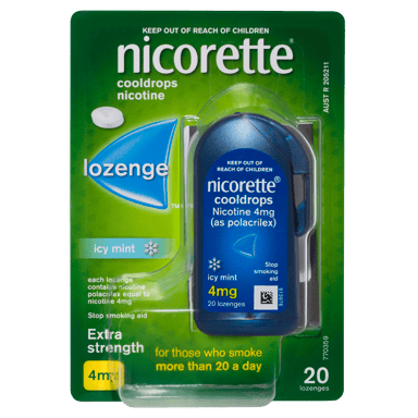 NICORETTE COOL DROPS 4MG 20 LOZENGES