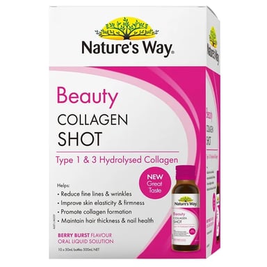 NATURES WAY BEAUTY COLLAGEN SHOT BERRY 50ML 10 PACK