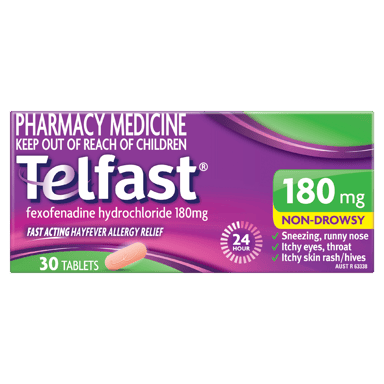 TELFAST 180MG 30 TABLETS