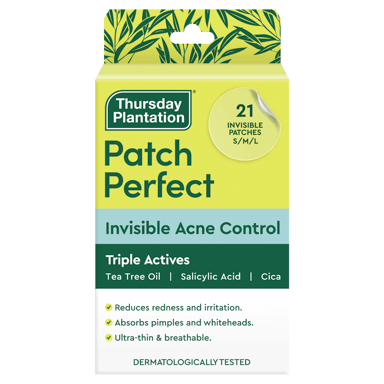 THURSDAY PLANTATION PATCH PERFECT INVISIBLE ACNE CONTROL 21 PACK