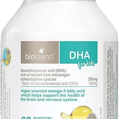 BIO ISLAND DHA FOR KIDS 60 CAPSULES