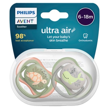 AVENT ULTRA AIR SOOTHER MIX 6-18+MTHS 2 PACK