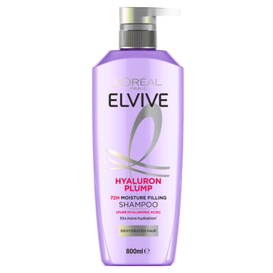 L'OREAL PARIS ELVIVE HYALURON PLUMP 72 HOUR MOISTURE FILLING SHAMPOO 800ML