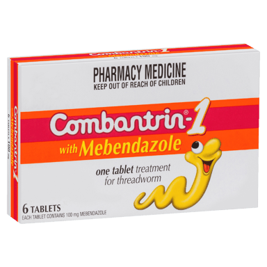 COMBANTRIN-1 THREADWORM TREATMENT CHOCOLATE SQUARES 6 PACK