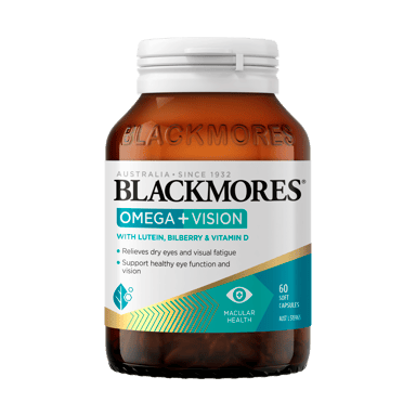 Blackmores Omega + Vision 60 Capsules