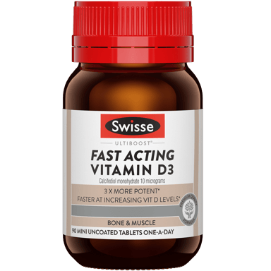 SWISSE ULTIBOOST FAST ACTING VITAMIN D3 90 CAPSULES